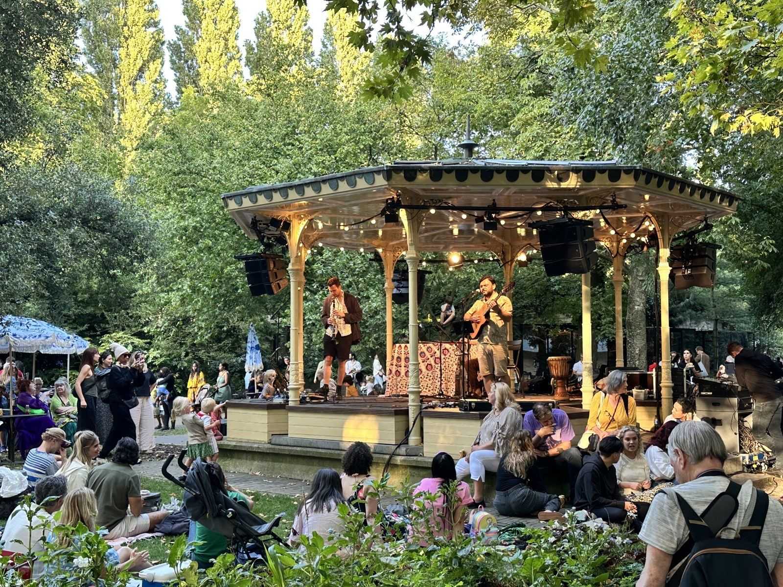 Optreden in de avondzon tijdens een eerdere Zoomeravond in ARTIS