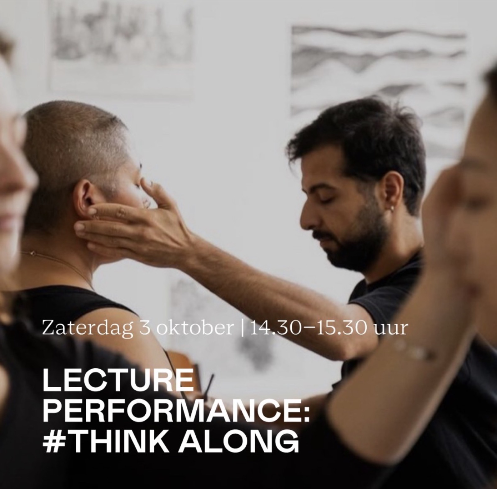 Raziel Perin tijdens een repetitie van de lecture performance #Think Along